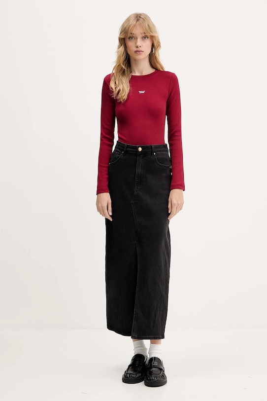Лонгслив Guess Jeans W5BP01.KA0H1 бордо AW25