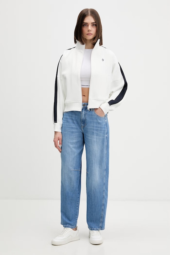 Guess Jeans longsleeve W5BZ09.KBBU1 biały SS26