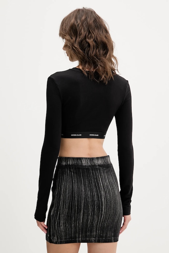 Odzież Guess Jeans longsleeve W5BZ09.KBBU1 czarny