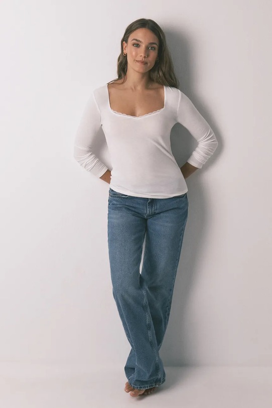 women'secret longsleeve beżowy 7662429