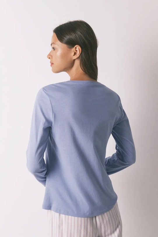 Odzież women'secret longsleeve bawełniany 3272283 fioletowy