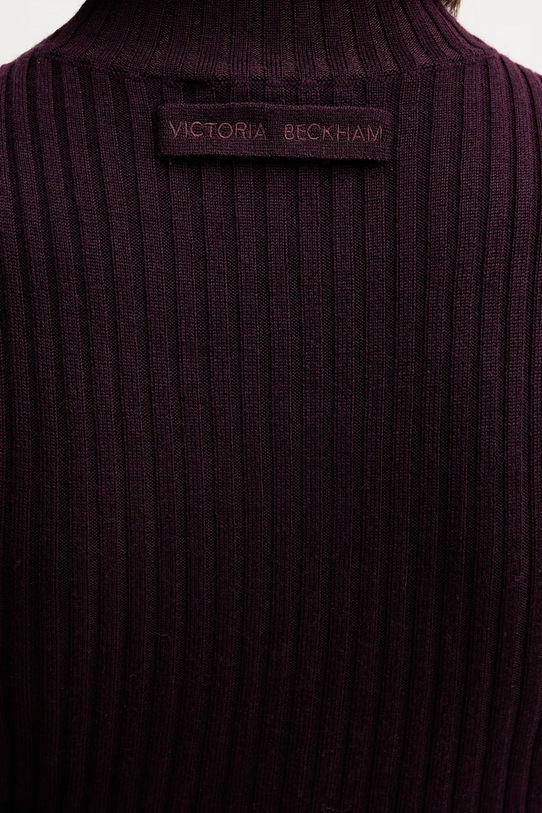 Victoria Beckham sweter wełniany 1425KTP006804A bordowy