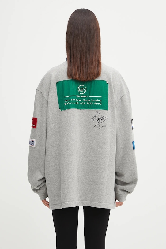 Odjeća Pamučna dukserica Martine Rose Rugby Polo 672JE07045 siva