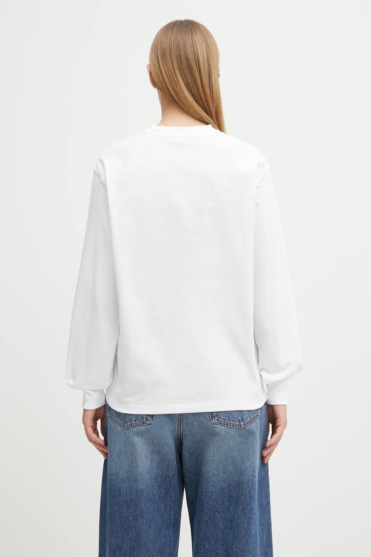 Odzież Carhartt WIP longsleeve bawełniany W' L/S American Script T-Shirt I035466.02XX biały