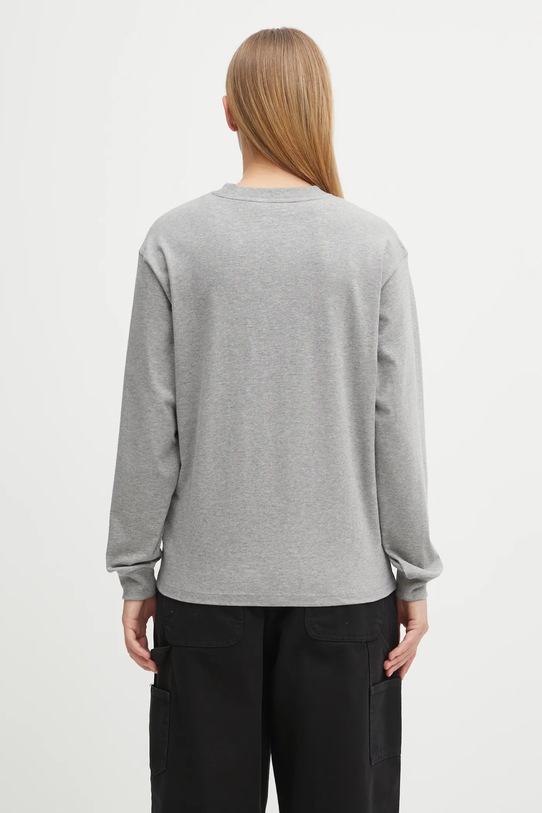 Odzież Carhartt WIP longsleeve bawełniany W' L/S Heart Patch T-Shirt I035469.39NXX szary