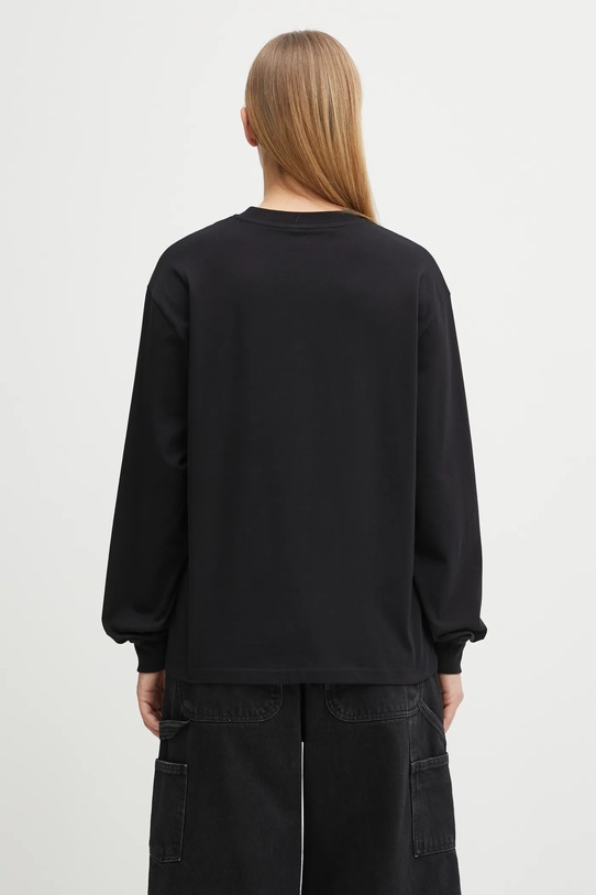 Odzież Carhartt WIP longsleeve bawełniany W' L/S Heart Patch T-Shirt I035469.1V2XX czarny