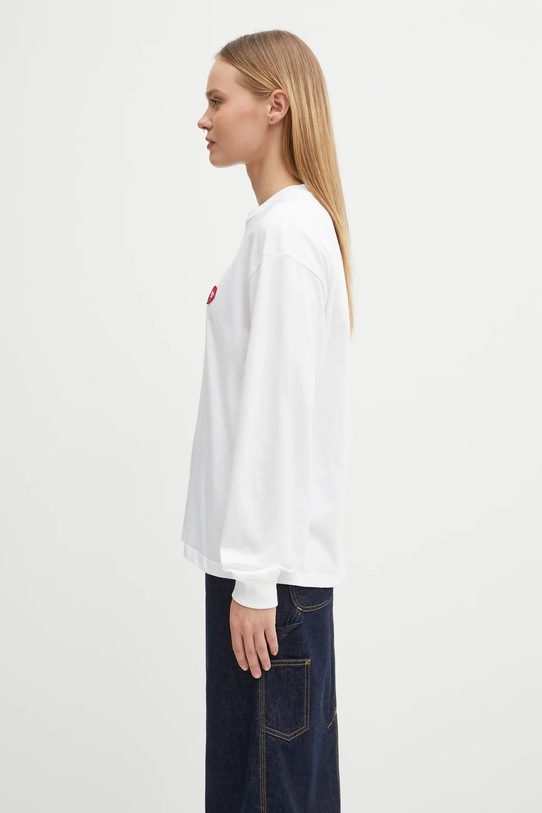 Carhartt WIP longsleeve bawełniany W' L/S Heart Patch T-Shirt I035469.1WZXX biały AW25