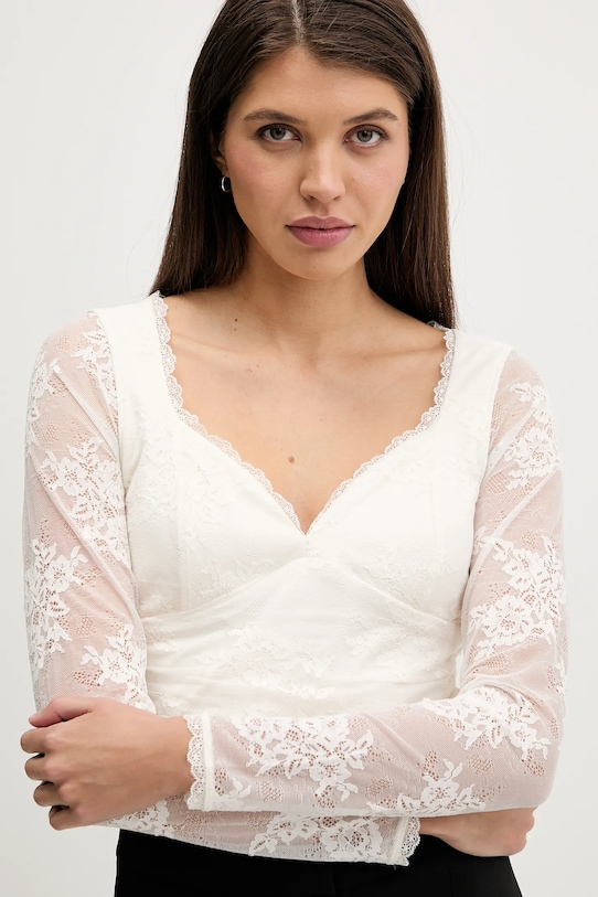 Μπλουζάκι Abercrombie & Fitch μπεζ KI139.5872.178