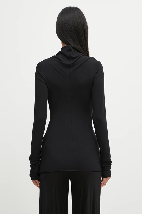 Odzież Rick Owens Lilies bluzka z dodatkiem kaszmiru Kairo LI02E3212.JBWS czarny