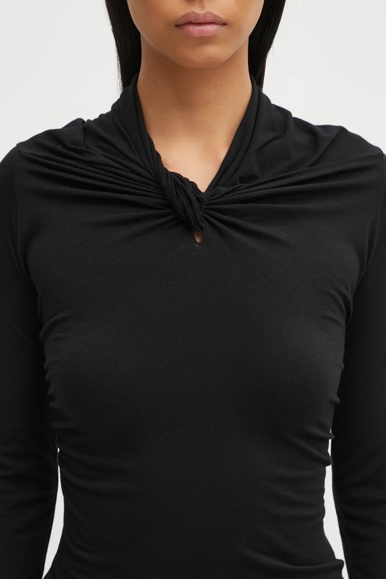 Rick Owens Lilies bluzka z dodatkiem kaszmiru Kairo czarny LI02E3212.JBWS
