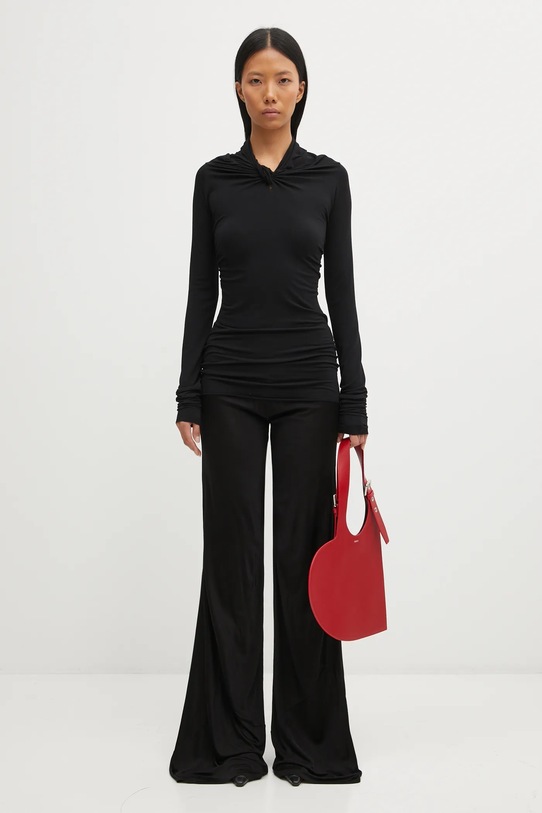 Rick Owens Lilies bluzka z dodatkiem kaszmiru Kairo LI02E3212.JBWS czarny