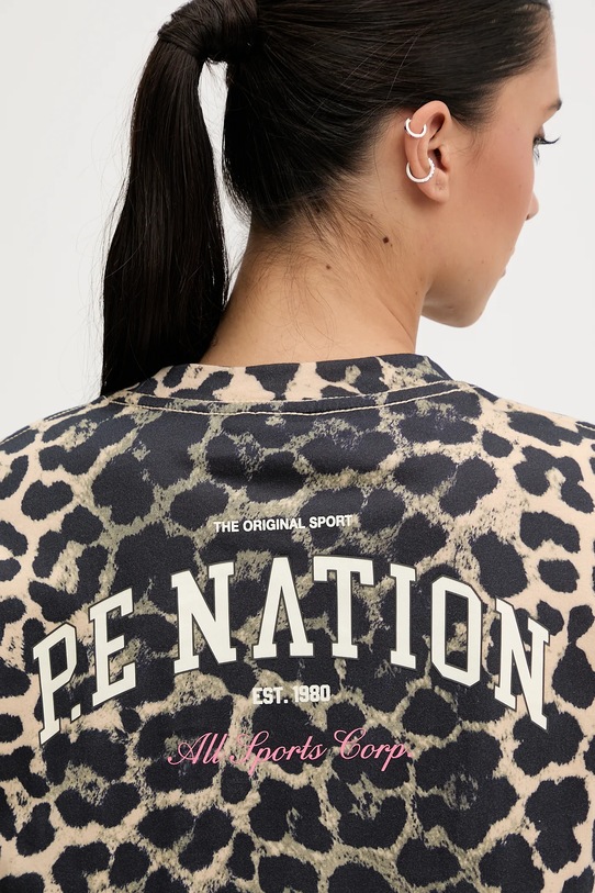 P.E Nation longsleeve bawełniany 254L067.LEOP brązowy