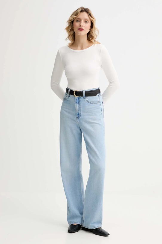 Лонгслів MUUV. MUUV. x Answear LONGSLEEV.SLIMFIT.LINEA білий AW25
