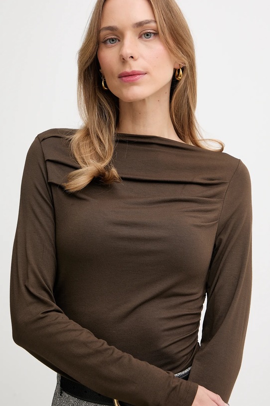 United Colors of Benetton longsleeve brązowy 37UKD10BA
