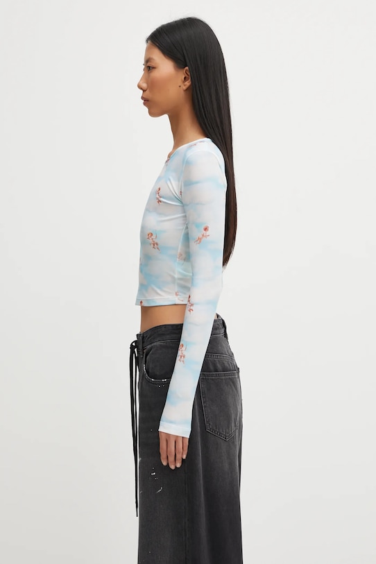 Μακρυμάνικο Fiorucci Beatitudo Print Long Sleeve Crop W25FWTLO003LY01BL02 μπλε AW25
