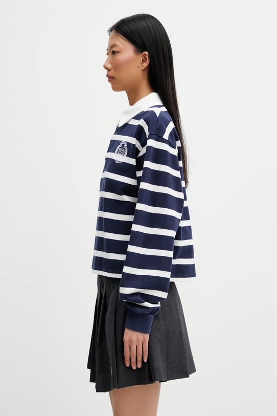 Sporty & Rich longsleeve bawełniany Yale Crest Rugby ST008611300BL107 granatowy AW25