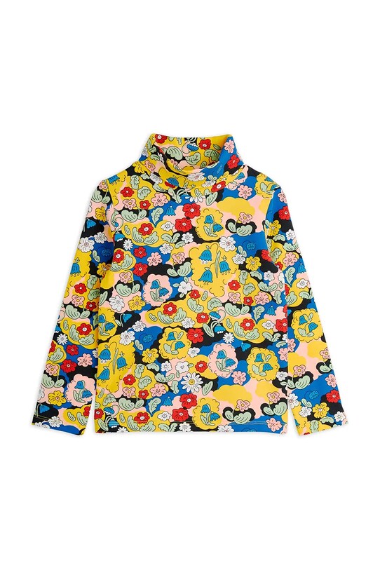 Mini Rodini longsleeve din bumbac pentru copii Flowers 2562010400 galben AW25