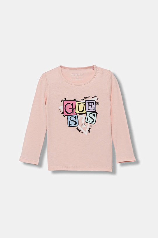 Guess longsleeve niemowlęcy pozostałe różowy A5YI00.K6YW4.9BYA