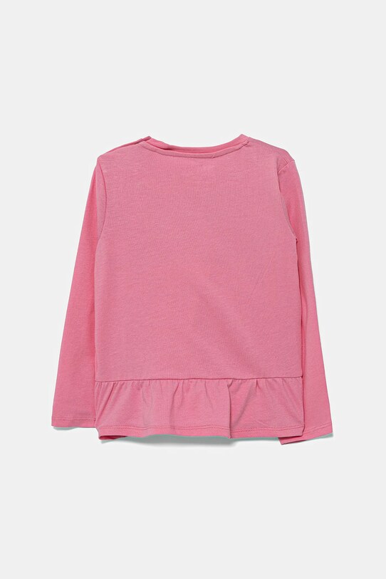 Guess longsleeve bawełniany niemowlęcy A5YI01.K6YW4.9BYA różowy AW25