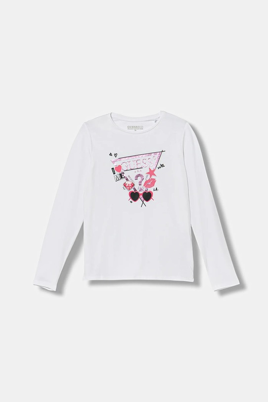 Guess longsleeve dziecięcy pozostałe biały J5YI01.K6YW4.9BYA