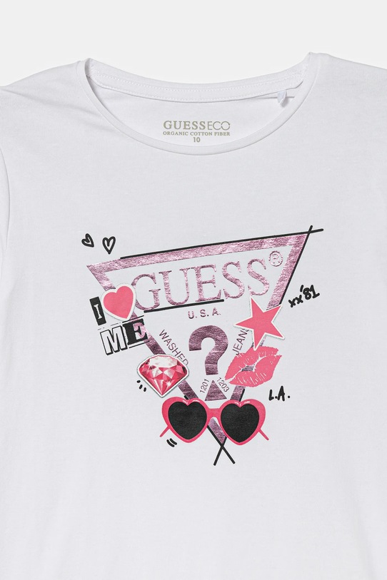 Dziewczynka Guess longsleeve dziecięcy J5YI01.K6YW4.9BYA biały