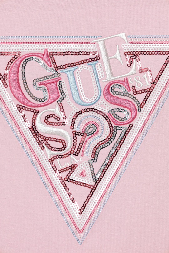 DÍVKA Dětské tričko s dlouhým rukávem Guess J5YI15.K6YW4.9BYA růžová