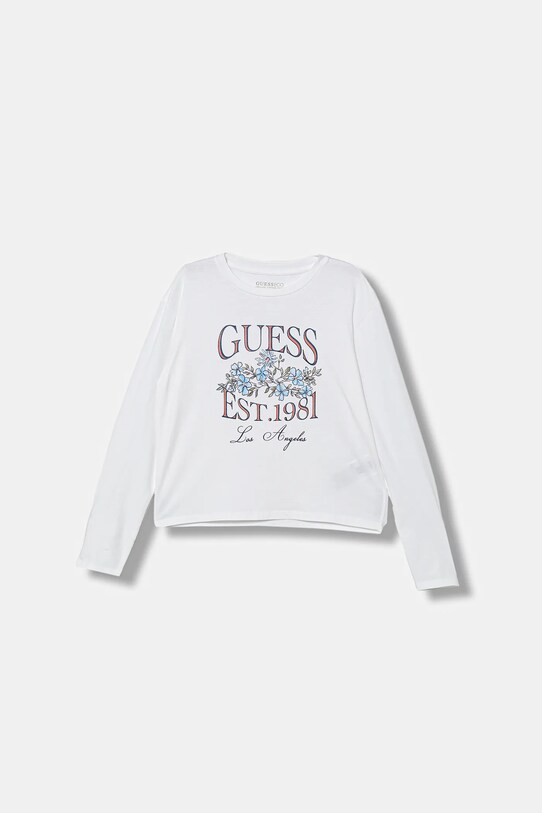 Guess longsleeve dziecięcy z elastanem biały J5YI20.K6YW4.9BYA