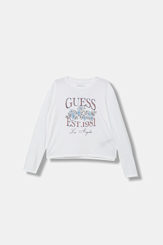 Guess longsleeve dziecięcy z elastanem biały J5YI20.K6YW4.9BYA