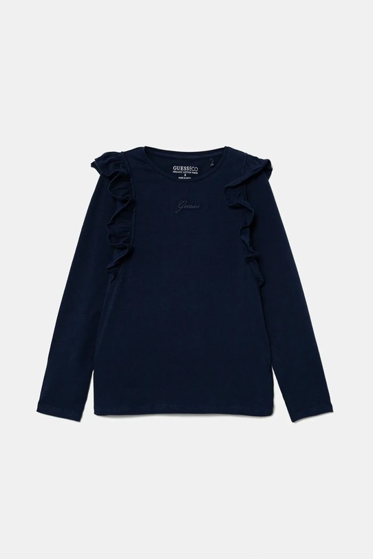 Guess longsleeve dziecięcy aplikacja granatowy J5YI28.K6YW4.9BYA