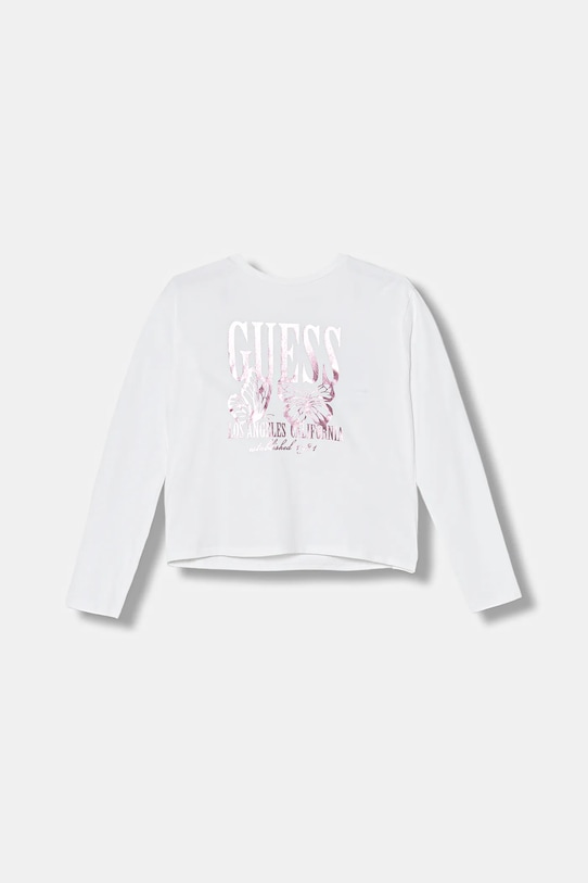 Guess longsleeve dziecięcy z elastanem biały J5YI32.K6YW4.9BYA