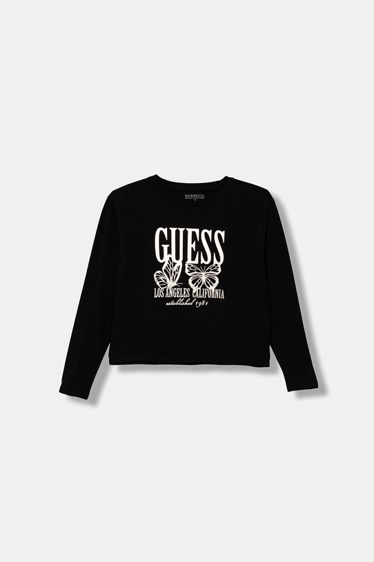 Guess longsleeve dziecięcy z elastanem czarny J5YI32.K6YW4.9BYA