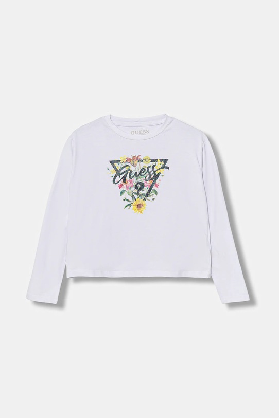 Guess longsleeve dziecięcy z elastanem biały J5YI36.K6YW4.9BYA