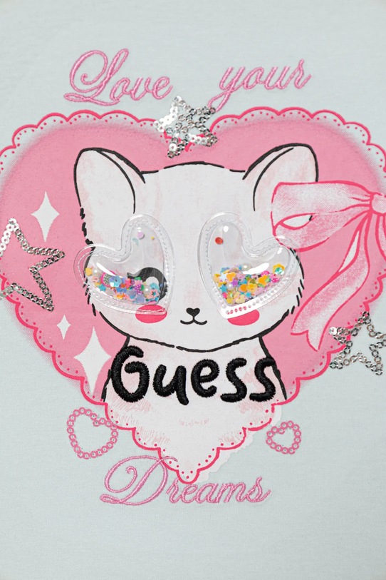 Dziewczynka Guess longsleeve dziecięcy K5YI03.K6YW4.9BYA niebieski