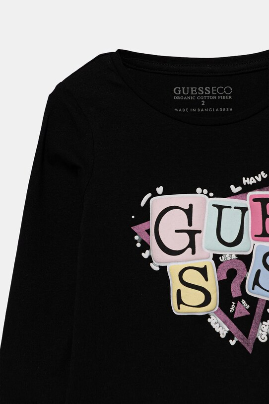 Dziewczynka Guess longsleeve dziecięcy K5YI07.K6YW4.9BYA czarny