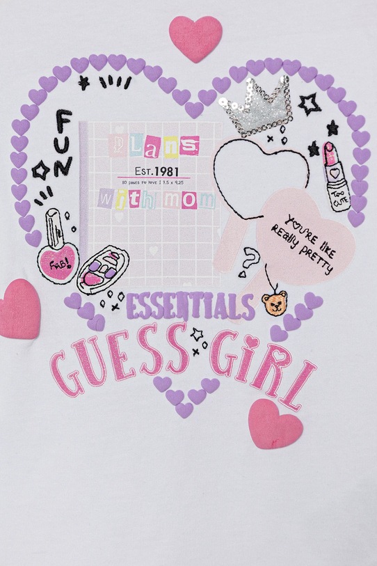 Dziewczynka Guess longsleeve dziecięcy K5YI09.K6YW4.9BYA różowy