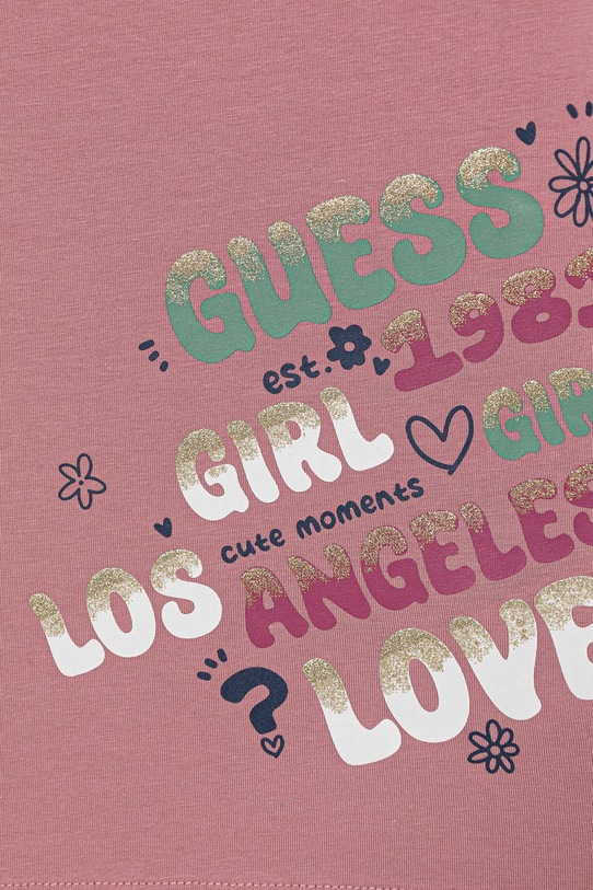 Dziewczynka Guess longsleeve dziecięcy K5YI22.K6YW4.9BYA różowy