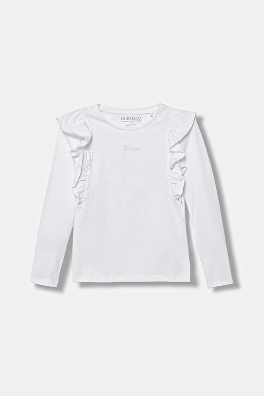 Guess longsleeve dziecięcy aplikacja biały K5YI25.K6YW4.9BYA
