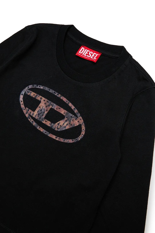 Dziewczynka Diesel longsleeve dziecięcy TDOLSY T-SHIRT J02413 czarny