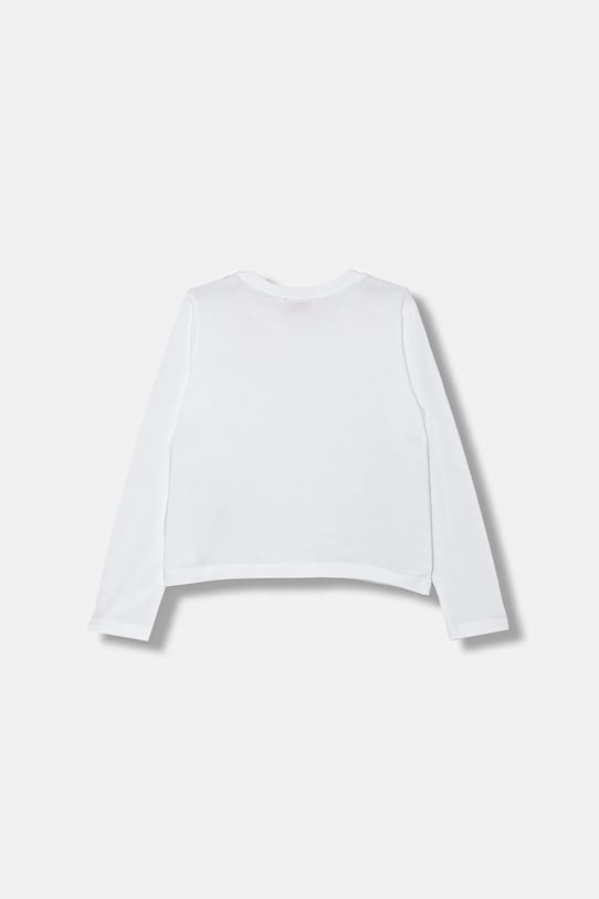 Diesel longsleeve din bumbac pentru copii TIVALSYLS T-SHIRT J02431 alb AW25