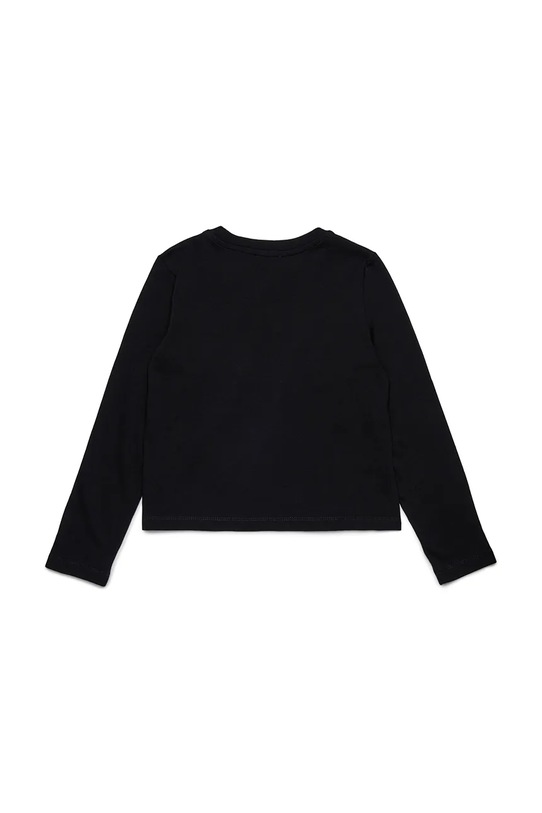Diesel longsleeve bawełniany dziecięcy TIVALSYLS T-SHIRT J02431 czarny AW25