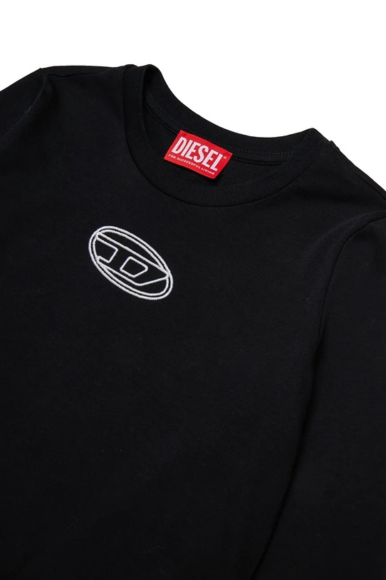 Dziewczynka Diesel longsleeve bawełniany dziecięcy TIVALSYLS T-SHIRT J02431 czarny