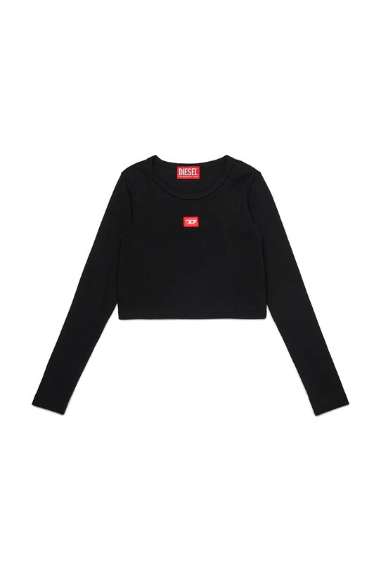 Otroška dolga majica Diesel TBALLETD T-SHIRT Z elastanom črna J02452