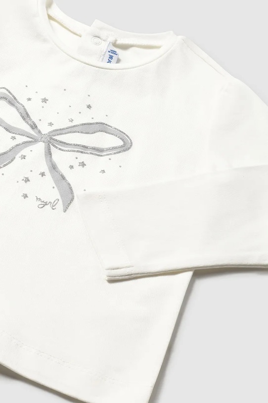 Dziewczynka Mayoral longsleeve dziecięcy 116.4D.Baby.9BYA biały