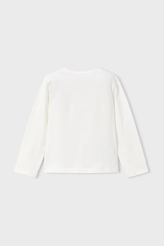 Mayoral longsleeve bawełniany 178.6K.Mini.9BYA biały AW25