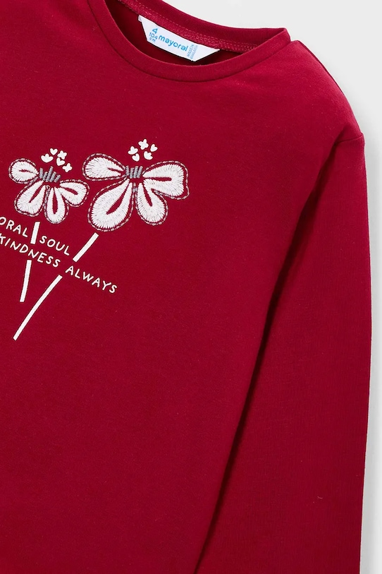 Fete Mayoral longsleeve din bumbac 178.6K.Mini.9BYA rosu