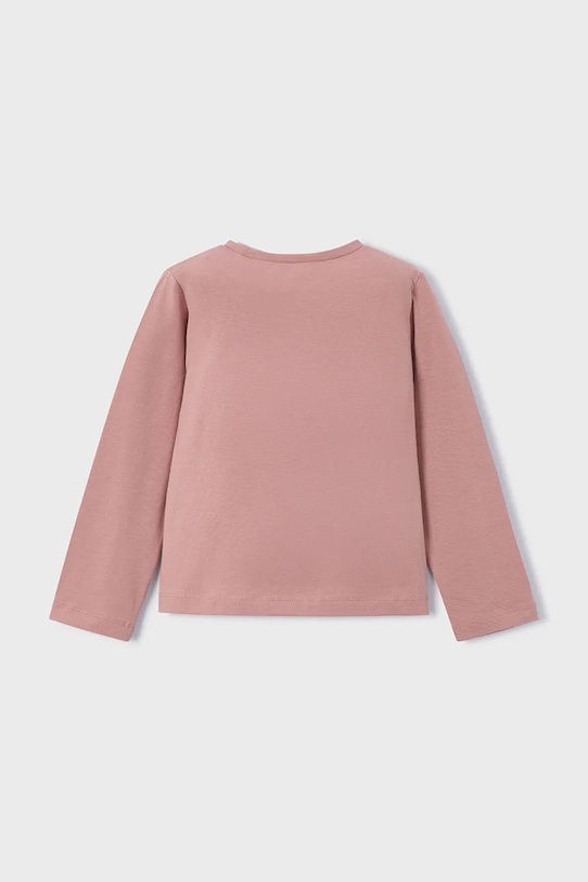 Mayoral longsleeve bawełniany 178.6K.Mini.9BYA różowy AW25