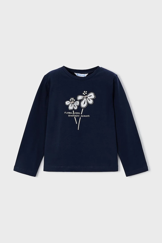 Mayoral longsleeve bawełniany 178.6K.Mini.9BYA niebieski AW25