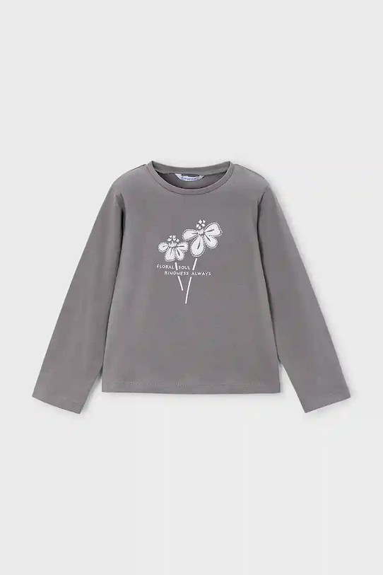 Mayoral longsleeve din bumbac bumbac gri 178.6K.Mini.9BYA
