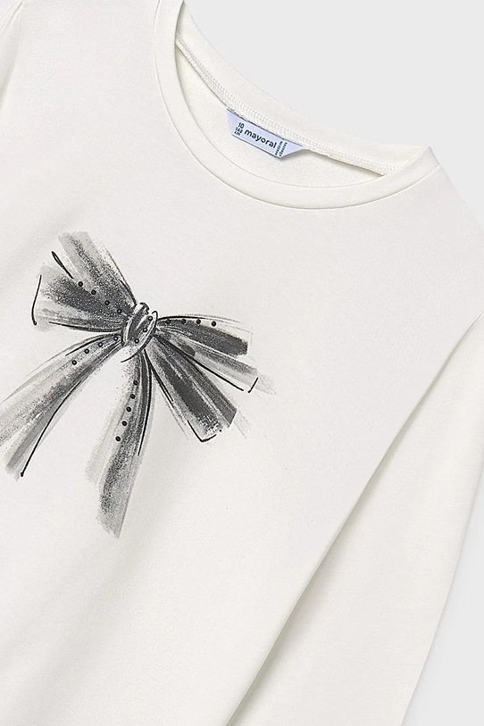 Mayoral longsleeve din bumbac pentru copii alb 830.8A.Junior.9BYA