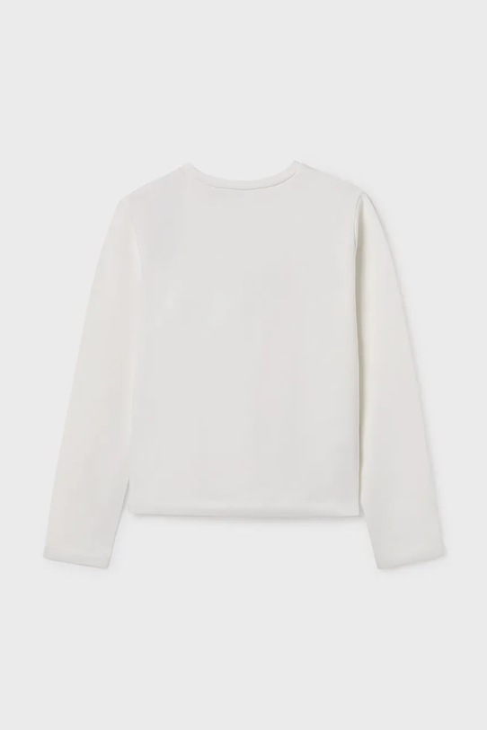 Дитячий бавовняний лонгслів Mayoral 830.8A.Junior.9BYA бежевий AW25